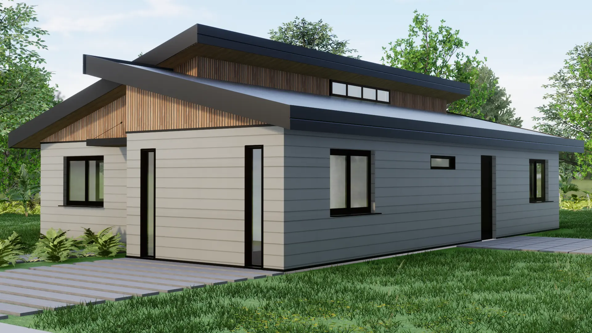 ED2 three-bedroom steel frame eco home